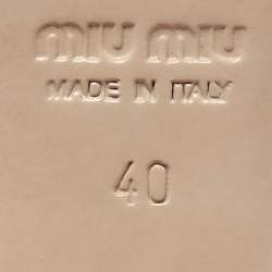 Pre Owned Miu Miu Embellished Size 40 Red Patent Leather Pumps