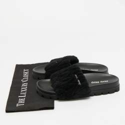 مملوكة مسبقًا صندل سلايد ميو ميو مطاط وردي مقاس 41