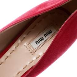 Pre Owned Miu Miu Pink Suede Pumps Size 41.5