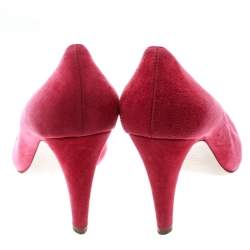 Pre Owned Miu Miu Pink Suede Pumps Size 41.5