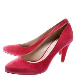 Pre Owned Miu Miu Pink Suede Pumps Size 41.5