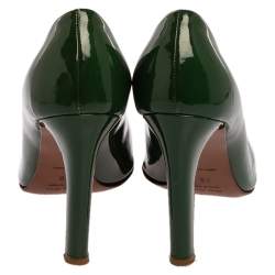 Miu Miu Vintage Green Patent Leather Pumps Size 38