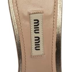 Miu Miu Coarse Glitter Crystal Embellished Mules Sandals Size 39.5