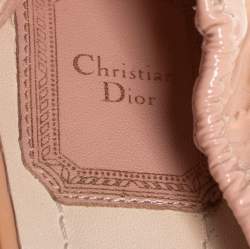 Dior Blush Pink Patent Leather Bow Ballet Flats Size 36