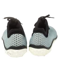 Pre Owned Miu Miu Blue Mesh And Fabric Low Top Sneakers Size 39.5
