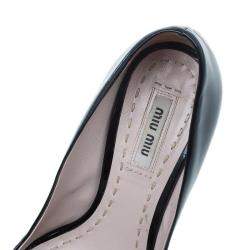 Miu Miu Black Patent Open Toe Pumps Size 36