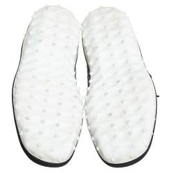 مملوكة مسبقًا Miu Miu Blue/Black Mesh And Fabric Low Top Sneakers Size 38.5