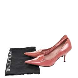 Miu Miu Pink Patent Leather Loafer Pump Size 37