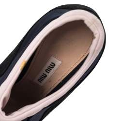 Pre Owned Miu Miu Black  Suede Peep Toe Booties Size 36.5