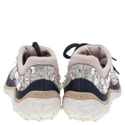 Pre Owned Miu Miu Multicolor Satin Astro Sneakers Size 36