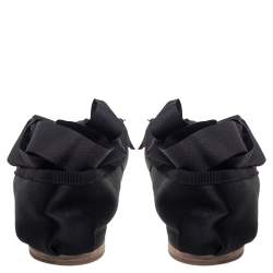مملوكة مسبقًا Miu Miu Black Satin Mary Jane Ballet Flats Size 37