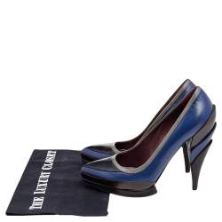 Pre Owned Miu Miu Tricolor Leather Pumps Size 38