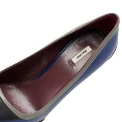 Pre Owned Miu Miu Tricolor Leather Pumps Size 38