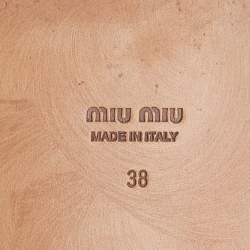 Miu Miu Brown Suede Gladiator Flat Sandals Size 38