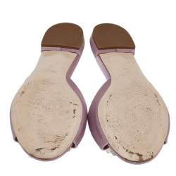 Pre Owned Miu Miu Pink Satin Crystal Embellished Slide Sandals Size 40