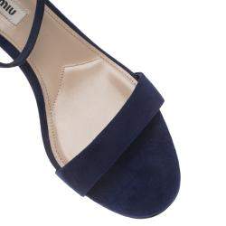 Miu Miu Purple Suede Ankle Strap Sandals Size 38.5