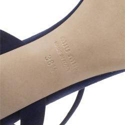 Miu Miu Purple Suede Ankle Strap Sandals Size 38.5