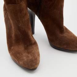 Miu Miu Brown Suede Knee Length Boots Size 40