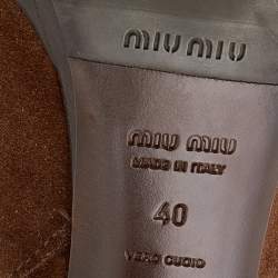 Miu Miu Brown Suede Knee Length Boots Size 40