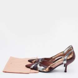 Miu Miu Multicolor Python Pointed Toe Pumps Size 39