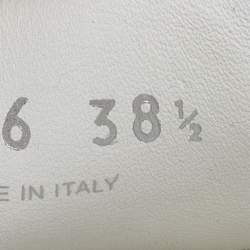 مملوكة مسبقًا Miu Miu White Leather Embellished Platform Derby Sneakers Size 38.5