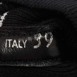 Miu Miu Black Knit Fabric Sock High Top Sneakers Size 39