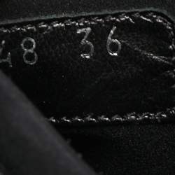 Pre Owned Miu Miu Black Satin Astro Sneakers Size 36