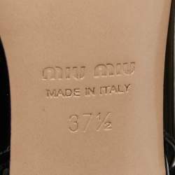 Pre Owned Miu Miu Black Patent Leather Slingback Pumps Size 37.5 