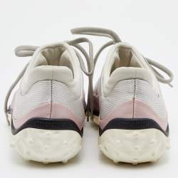 Miu Miu Pink/Grey Satin and Fabric Low Top Sneakers Size 36