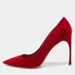 Miu Miu Red Suede Pointed Toe Pumps Size 40