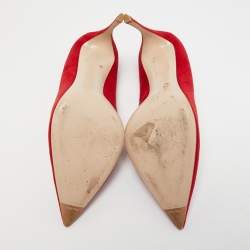 Miu Miu Red Suede Pointed Toe Pumps Size 40