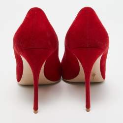 Miu Miu Red Suede Pointed Toe Pumps Size 40