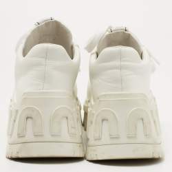 Miu Miu White Leather Platform Sneakers Size 38
