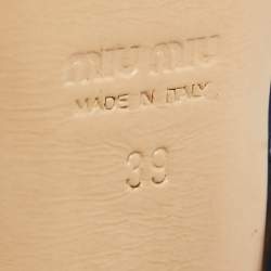 Pre Owned Miu Miu Navy Blue Suede Strappy Platform Sandals Size 39