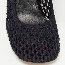 Miu Miu Black Mesh and Patent Block Heel Pumps Size 39