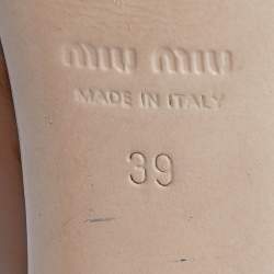 Miu Miu Brown Patent Leather Penny Loafer Platform Pumps Size 39