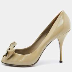 Miu miu discount tan bow heels