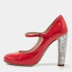 Miu Miu Pink Patent Leather Mary Jane Pumps Size 38