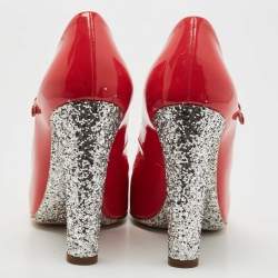 Miu Miu Pink Patent Leather Mary Jane Pumps Size 38
