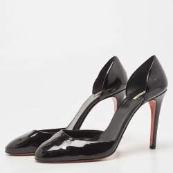 Miu Miu Black Patent Leather D'orsay Pumps Size 38