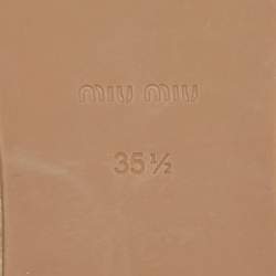 مملوكة مسبقًا Miu Miu Old Rose/Black Satin Double Buckle Platform Espadrille Flats Size 35.5