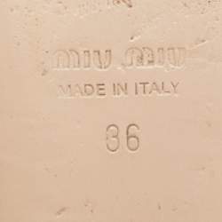 Pre Owned Miu Miu Burgundy Patent Leather Embellished Pointed Toe Mules Size 36