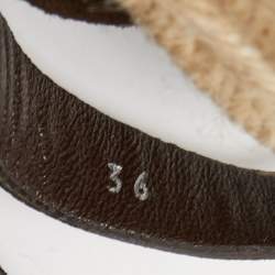 Miu Miu Dark Brown Suede Strappy Espadrille Platform Sandals Size 36