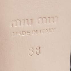 مملوكة مسبقًا Miu Miu Black Patent Leather Crystal Embellished Ankle Strap Sandals Size 38