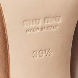 Miu Miu Brown Leather Buckle Detail Ankle Booties Size 39.5
