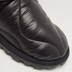 Pre Owned Miu Miu Black Nylon knee length Boots Size 37