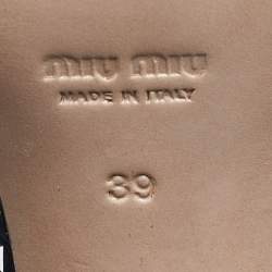 Miu Miu Black Laser Cut Leather Platform Pumps Size 39