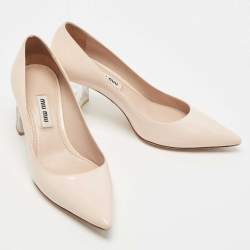 مملوكة مسبقًا Miu Miu Light Pink Patent Leather Pumps Size 35