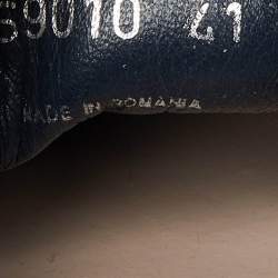 Pre Owned Miu Miu Blue Velvet Pointed Cap Toe Slip On Sneakers Size 41