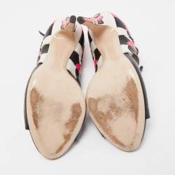 Miu Miu Multicolor Leather Ankle Strap Sandals Size 39